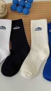 Zebina ถุงเท้า ถุงเท้าผู้หญิง ญี่ปุ่น ins เส้นหนา หิมะปกคลุม ภูเขา ปัก อเนกประสงค์ เป็นกลาง ถุงเท้าหลอดกลาง ถุงเท้าคู่