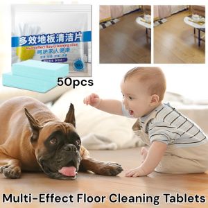 50 Pcs Tile Floor Cleaner Tablets Dissolving Paper Cleaning Sheet Multi-Effect Floor Cleaning Tablets Cleaning Wooden Floor Tiles