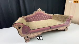 PAWHUB Premium Kasur Sofa Kucing Elegan dengan Garukan Kucing / Elegant Cat Sofa Bed with Cat Scratcher Board