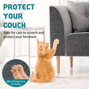 Cat Scratch Mats Cat Scratching Post Carpet Cover Self-Adhesive Furniture&Couch Protector Cat Climbing Mat Pet Training Cat Toys