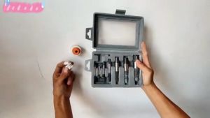 8pcs Screw Extractor Easy Out Set Drill Bits Guide Broken Damaged Bolt Remover for Removing Tools