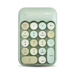 Mofii | MOFii X910 Wireless Numeric Keypad Macaron Retro Round Keycaps Mini External Number Keypad for Finance Accounting Office Work