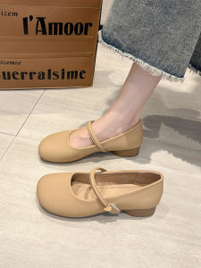 French Mary Jane Shoes Womens 2025 New Autumn Elegant Versatile Low Cut Soft Bottom Retro Grandmother Thick Heel Single Shoes