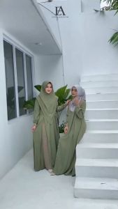gamis syari terbaru 2023 mewah  ayanna syari gamis set hijab jumbo busui baju gamis muslim wanita