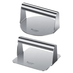 Square 304 Stainless Steel Manual Meat Press Kitchen Tool for Cooking Hamburgers And Steaks Home Use Cooking Utensil