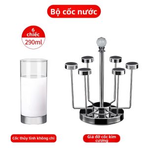 CRISTALGLASS | Bộ Cốc Kính Chống Nhiệt Không Chì 6 cái