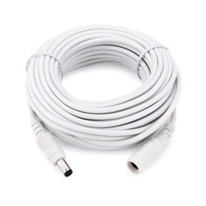 Copper DC Power Extension Cable 12V White 3M/5M/10M/15M/20M/30M/50M Extender Cord 2.1x 5.5mm Female to Male For LED Strip Camera