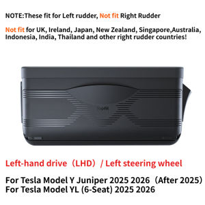 For Tesla Model Y Juniper Model YL 2026 Steering Wheel Side Storage Box Sunglasses Phone Card Key Double Layer Mini Gloves Box