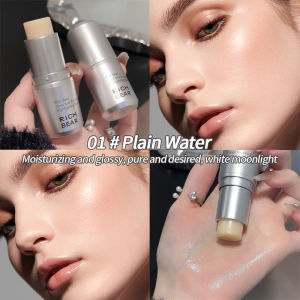 Rich Bear Highlighter Stick - Dewy Finish Contour & Blush 3-in-1 Natural Glow with Fine Shimmer Affordable Makeup Stick