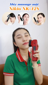 Máy Massage Mặt Mát Xa Trẻ Hóa Da Nâng Cơ Giảm Nhăn Nikio NK-128 - Công Nghệ Điện Di RF Kết Hợp Nhiệt Nóng Lạnh Và Ion Âm Dương