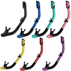 XIAOTREE ท่อสน็อกเกิลแบบแห้งหายใจง่ายดำน้ำสแปลชการ์ดวาล์วด้านบนว่ายน้ำอุปกรณ์ใต้น้ำสำหรับผู้ใหญ่เด็กเยาวชน