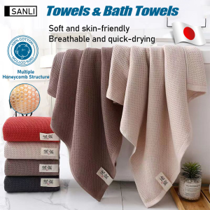 Towels for Bath Towel for Bath Adult Makapal Microfiber Bath Towel 100% Cotton Original Hotel Quality Quick Drying Soft Breathable Household Face Towel Thicken Large Absorbent Adult Baby Beach Towel for Travel Fashion Bath Towel Towel Set for Gift Idea