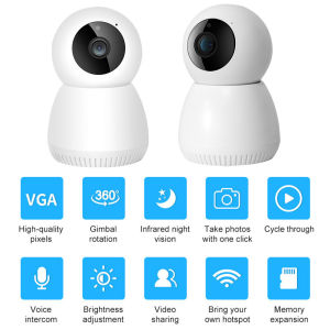 EKLEVA A14 720P HD Wireless WiFi IP Camera Tilt Camera Home Security Baby Monitor Night Vision Motion Detection Two Way Audio