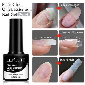 LILYCUTE 7ml Fiber Glass Cracked Nail Repair For Broken Nails UV Gel Extension Semi Permanent Fiberglass Nail Art Manicure
