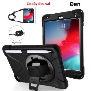 LFOIQN Hạng Nặng Chống Sốc Ốp Silicon Cho iPad Mini 5/4 Máy Tính Bảng 7.9 Inch Trẻ Em Giáp Đứng Bao Da Vỏ Bảo Vệ Da
