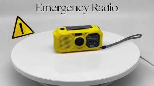 Multifunctional Solar Crank Dynamo Charging AM FM Radio with Torch Alarm Outdoor Camping Emergency Power Bank for Disaster