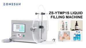 ZONESUN Liquid Filling Machine ZS-YTMP1S Juice Essential Oil Bottle Stainless Steel Magnetic Pump Filler For Cosmetics Beverage Production