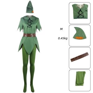 Peter Pan cosplay clothing green fairy elf costume Halloween stage performance performance costume suit