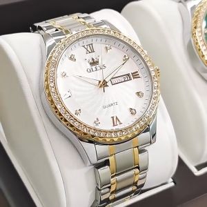 OLEVS 5565 Men Hand Watch Fashion Business Quartz WristWatch Water Resistant Feature Alloy Case Montre Homme Clock