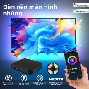 Đèn Nền LED Smart TV RGB-IC Đèn Chiếu Sáng Sống Động Cho Chơi Game Trang Trí Đồng Bộ Với HDMI Tương Thích Với Alexa & Google Assistant 12V