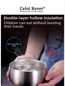Stainless Steel Baby Anti-Scald Bowl