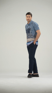 MOC Kemeja Lengan Pendek Pria SHIP ON - Blue