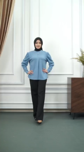 ATASAN WANITA KNIT RAJUT KAOS OVAL LENGAN PANJANG ORIGINAL SIZE L XL XXL BISA BUAT SERAGAMAN