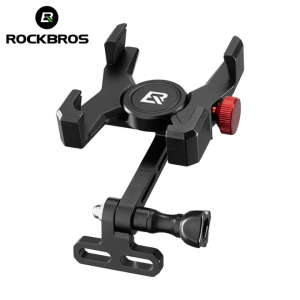 ROCKBROS Giá để điện thoại nhôm trọng lượng nhẹ hợp kim khung bền chống sốc giá đỡ điện thoại cho xe gắn máy xe đạp phụ kiện