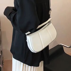 QHJFI Fashion Tas Wanita Ada Tali panjang Model Polos Penutup reseleting