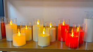 LED electronic candles glass candles wedding Valentines Day party Christmas decorative atmosphere night lights