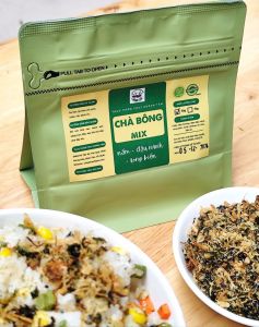 CHÀ BÔNG CHAY MIX ( nấm sườn non chay rong biển)