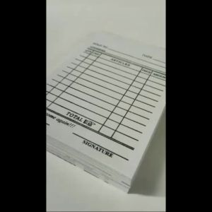 Receipt/ Invoice/ Resibo (No Carbon Copy) Small Pad/ Delivery Sheets Single Duplicate Triplicate or Cross