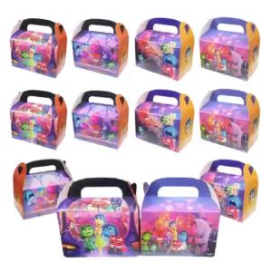 Potdemiel | Đồ Trang Trí Sinh Nhật Riley Inside Out Đáng Yêu 12 Cái/24 Cái Túi Quà Giấy Nâu Túi Xách Giấy Bìa Thân Thiện Với Môi Trường