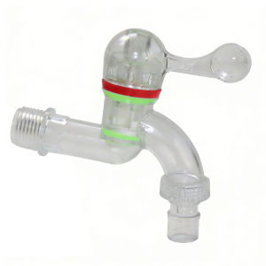 Transparent plastic faucet for garden irrigation rain bucket fish tank water tank water connection accessories 1/2  3/4 
