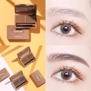 Natural Looking 3D Eyebrow Powder Waterproof Sweatproof Smudge-Proof Easy Coloring Define Eyebrows for Beginners