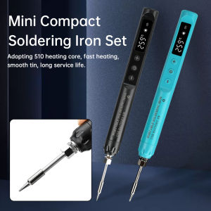 800mAh USB LED Digital Electric Soldering Iron Kit Cordless Adjustable Temperature 200-450℃ Smart Welding Solder Tool Type C