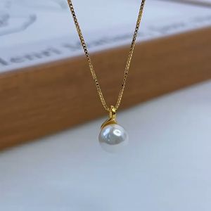 24K Saudi Gold Nasasangla 100% Original Choker Necklace for Women natural south sea pearl white necklace for women haute couture girlfriends birthday gift