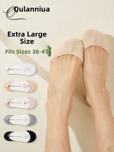 OULIANNIAO | Large Size Boat Socks Women Summer Absorbent Breathable Anti Slip Thin Mouth Invisible Antibacterial High Heels Socks