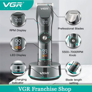 VGR Professional ผมปรับ ผสม Trimmer Finishing ซีดจาง รุ่นยนิต ผสมปัตตาเลี่ยงไฟฟ้าอุปกรณ์ตัดเครื่องเล็มเครื่อง Precision คุณหลากหลาก คุณสวยงาม