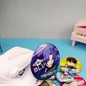 BLUE LOCK Anime Figures Michael Kaiser Nagi Seishiro Itoshi Sae Chigiri Hyoma Rin Itoshi Mikage Reo Isagi Yoichi Bachira Meguru Cosplay Metal  Badge Exquisite Bag Decor Pin