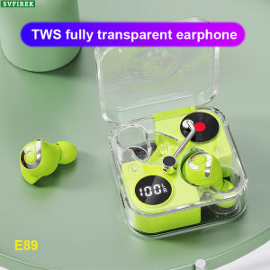 Tai Nghe TWS 2023 Mới Hoàn Toàn Trong Suốt Tai Nghe Bluetooth Không Dây Tai Nghe Bluetooth 5.3 Tai Nghe Tai Nghe Gắn Tai Không Dây TWS Earbods Tai Nghe Thể Thao E89 Chế Độ Kép