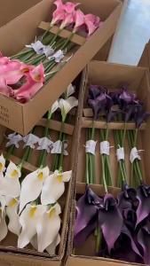 Bunga Double Petal Calla Lily Artificial/Bunga Dekorasi Palsu