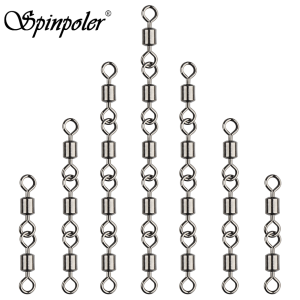 Spinpoler 2 3 4 5 Jointed Rolling Swivel Stainless Steel Combined For Freshwater Saltwater Offshore Fishing Accessories 20pcs