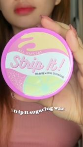 Strip It Hair Removal Sugaring Wax Kit | Organic Cold Wax Kit | No Heat Sugaring Wax (with spatula and strip cloth)
