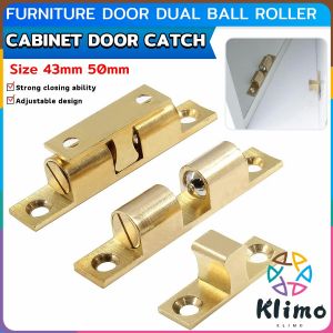 Klimo Cabinet Door Catch Dual Ball Tension Latch Closet Ball Roller Catch Latch 43mm 50mm