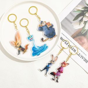 1pc/5pcs Disney Zootopia 2 Fashion Acrylic Keychain Versatile Cute Key Holder Innovative Design Animal City Themed Keyring