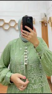 GAMIS BRUKAT FULL FURING MIX TILE // GAMIS PESTA // FASHION MUSLIM
