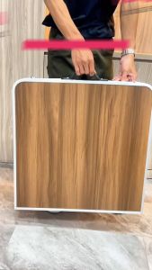 Meja Lipat Square Koper Alumunium & Meja Flipper Outdoor Piknik Portable 4 Kursi