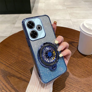 Redmi 13 Phone Case New Arrival Glitter Fashion Soft Shell for Redminote13r Classy Rotate Gyro Magnetic Bracket Decompression All Wrapped Creative Ultra-Thin Redmi 13 Drop-Proof Simple Protective Case