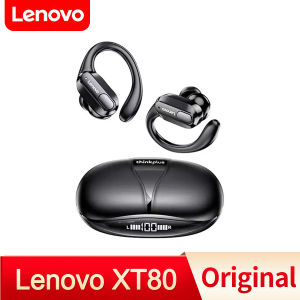Lenovo Xt80 Bluetooth 5.3 Tai nghe không dây Tai nghe kèm mic nút điều khiển giảm tiếng ồn móc tai thể thao không thấm nước tai nghe